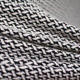 Black Geometric Interlock Knit, Poly-Cotton — photo 2