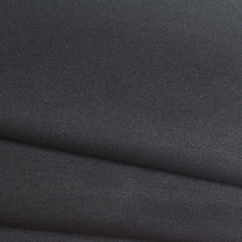 Viscose Nylon Stretch Ponte Knit Fabric, 380 gsm — Black