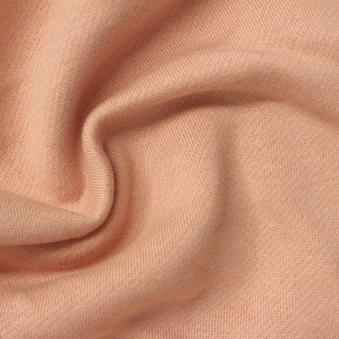 Brushed Cotton Polyester French Terry Fabric, 330 gsm, 185 cm — Orange