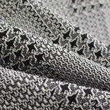 Black Houndstooth Jacquard, Poly-Cotton — photo 2