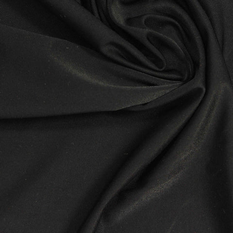 Nylon Stretch Jersey Knit Fabric, 160 gsm, 156 cm — Black