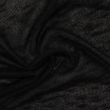 Polyester Viscose Stretch Chunky Knit Fabric, 161 gsm, 151 cm — Black — photo 2