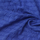 Blue Tone-on-Tone Diamond Jersey Knit, Poly-Cotton — photo 2