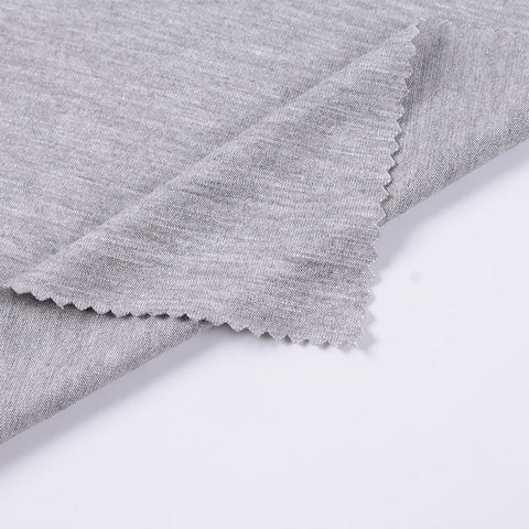 Light Grey Marl Jersey Knit, Viscose, 190 gsm, 155 cm