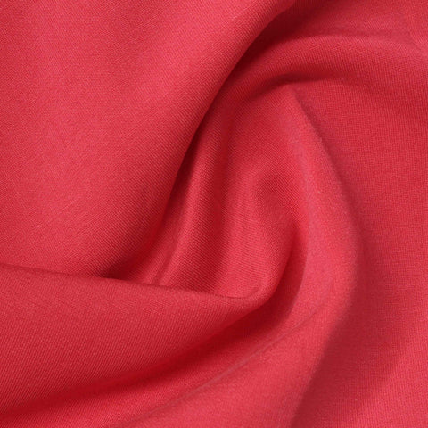 Polyester Tencel Lyocell Stretch Scuba Knit Fabric, 250 gsm, 165 cm — Red