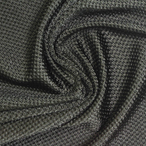 Dark Grey Grid Jacquard, Nylon-Spandex