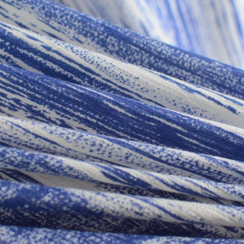 100% Viscose Crepe Fabric, 130 gsm, 130 cm — Blue