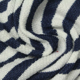 Navy Horizontal-Stripe French Terry, Poly-Cotton — photo 2
