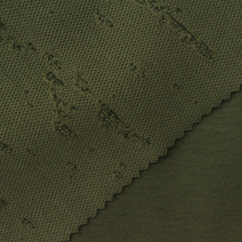 Dark Olive Scuba Knit, Cotton