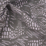 Grey Animal Print Knit, Poly-Viscose — photo 2