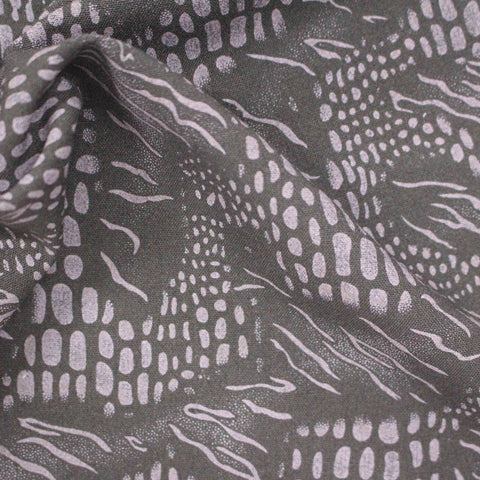 Grey Animal Print Knit, Poly-Viscose