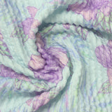 Purple Floral Rib Knit, Polyester — photo 2