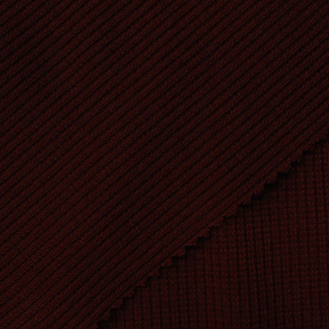 100% Polyester Rib Knit Fabric, 300 gsm, 130 cm — Red