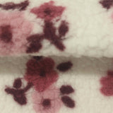 Pink Flowers Sherpa Fleece, Polyester — photo 2