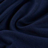 Polyester Stretch Chunky Knit Fabric, 215 gsm, 170 cm — Navy — photo 2