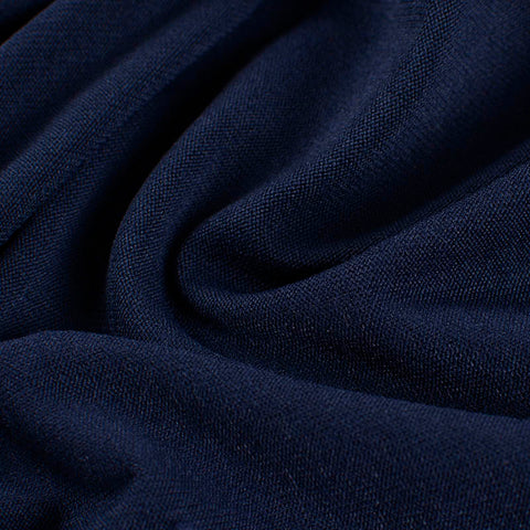 Polyester Stretch Chunky Knit Fabric, 215 gsm, 170 cm — Navy, ref EF-10612