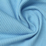 Cotton Modal Stretch Rib Knit Fabric, 290 gsm, 165 cm — Blue — photo 2