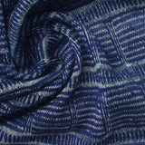 Blue Geometric Jersey Knit, Polyester — photo 2