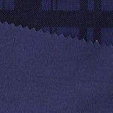Dark Blue Plaid Ponte Knit, Viscose — photo 2