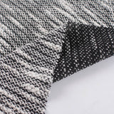 Black Horizontal-Stripe Chunky Knit, Poly-Cotton — photo 2