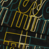 Yellow Geometric-Line French Terry, Cotton-Poly — photo 2