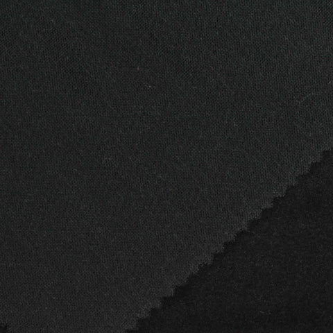 Polyester Cotton Stretch Velvet Fabric, 280 gsm, 165 cm — Black, ref EF-257590