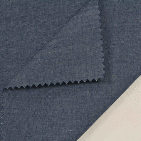 100% Cotton Chambray Fabric, 120 gsm, 145 cm — Navy