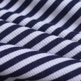 Navy Horizontal-Stripe Rib Knit — photo 2