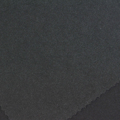 Polyester Stretch Piqué Knit Fabric, 260 gsm, 160 cm — Black