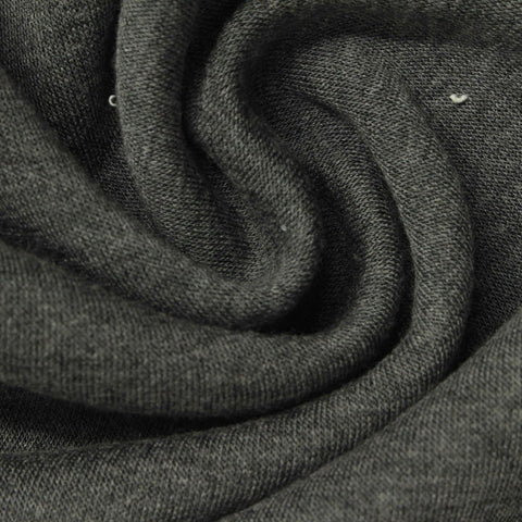 Heather Grey Marl Fleece, Poly-Viscose