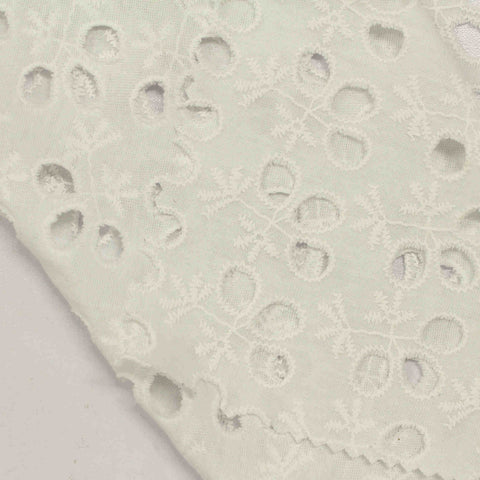 White Floral Knit, Cotton