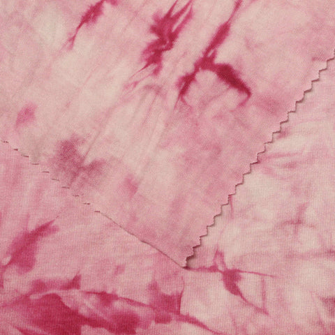 Pink Tie-Dye Jersey Knit, Viscose, 180 gsm, 180 cm