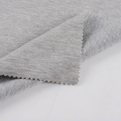Grey Marl Interlock Knit, Polyester, 250 gsm