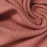 Brushed Viscose Polyester Stretch Rib Knit Fabric, 235 gsm — Pink — photo 2