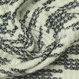 Black Houndstooth Rib Knit, Cotton-Poly — photo 2