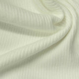 Cotton Polyester Rib Knit Fabric, 370 gsm, 150 cm — White — photo 2