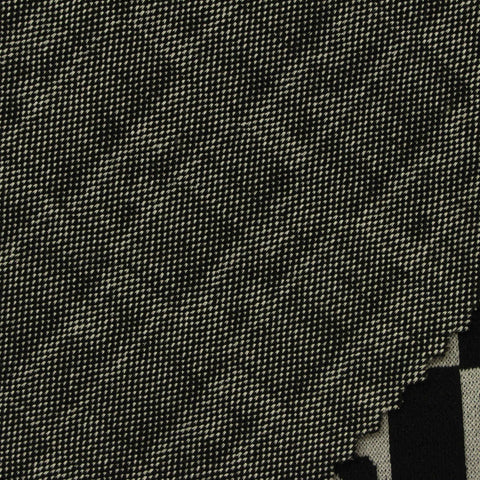 Jacquard Polyester Viscose Stretch Knit Fabric, 220 gsm, 160 cm — Black