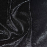 Polyester Stretch Velvet Fabric, 240 gsm, 150 cm — Black — photo 2
