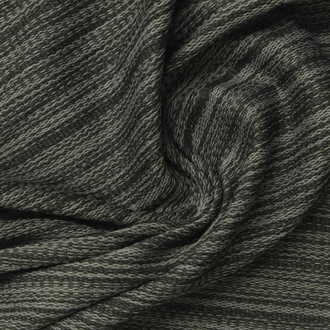 Light Grey Horizontal-Stripe French Terry, Poly-Viscose, 255 gsm