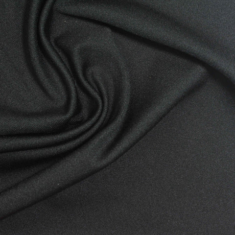 Polyester Stretch Sateen Fabric, 250 gsm, 160 cm — Black, ref EF-266343