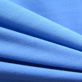 Cotton Polyester Stretch Rib Knit Fabric, 200 gsm — Blue — photo 2