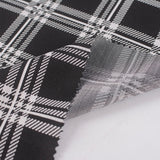 Black Bold-Plaid Interlock Knit, Polyester — photo 2
