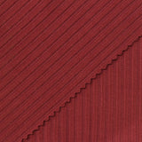Polyester Viscose Stretch Rib Knit Fabric, 280 gsm, 140 cm — Red — photo 2