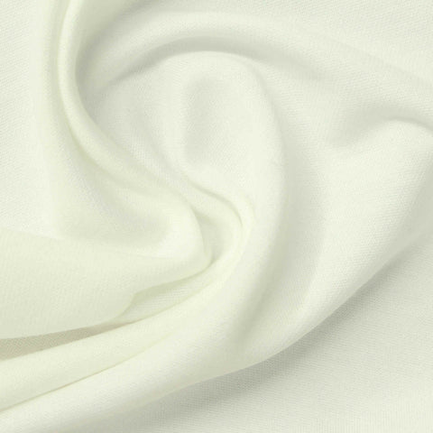 Polyester Cotton Piqué Knit Fabric, 193 gsm, 180 cm — White