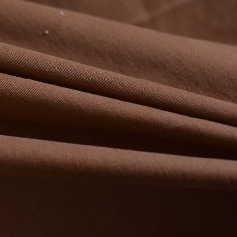 Cotton Stretch Twill Fabric, 250 gsm, 145 cm — Brown