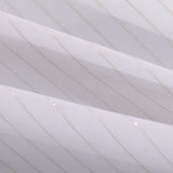 Silver Vertical-Stripe Chiffon, Polyester — photo 2