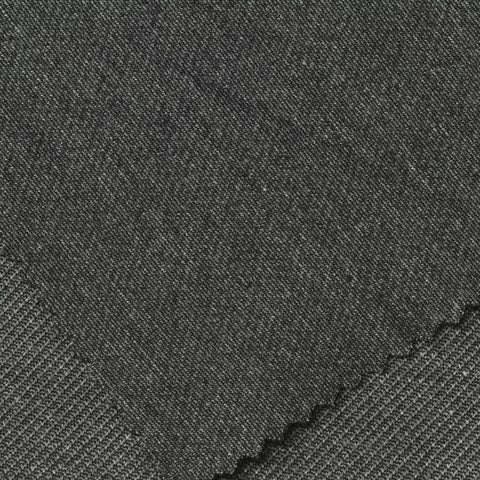 Viscose Nylon Blend Stretch Interlock Knit Fabric, 300 gsm, 155 cm — Grey
