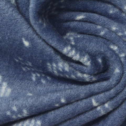 White Geometric Fleece, Polyester