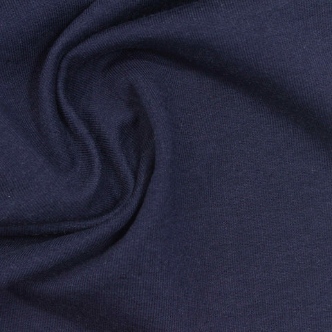 Printed French Terry Fabric, 240 gsm, 160 cm — Navy