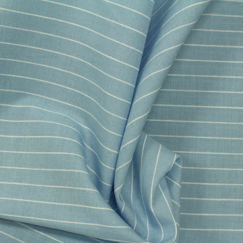 White Horizontal-Stripe Poplin, Cotton, 145 cm, ref EF-206460